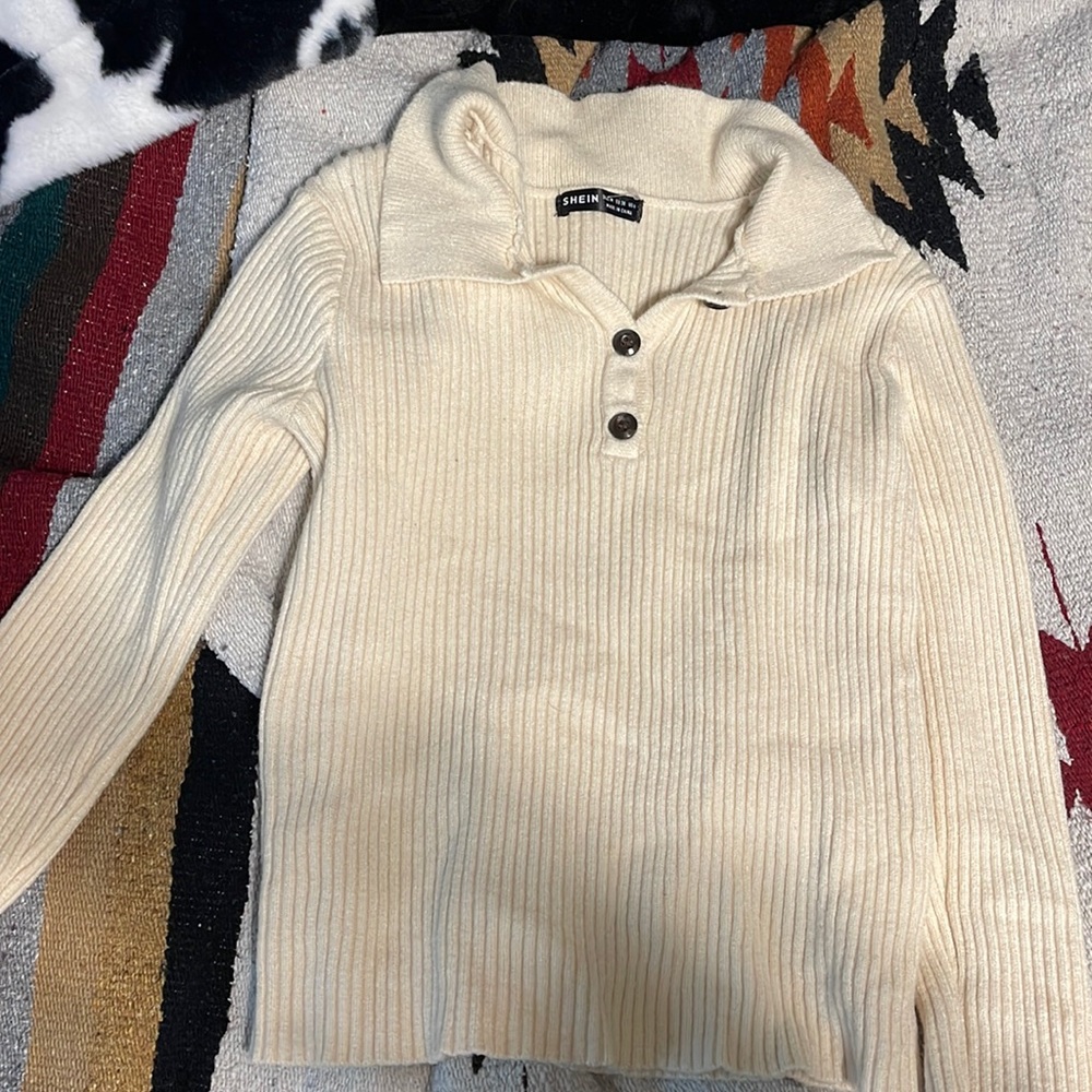 SHEIN collard sweater